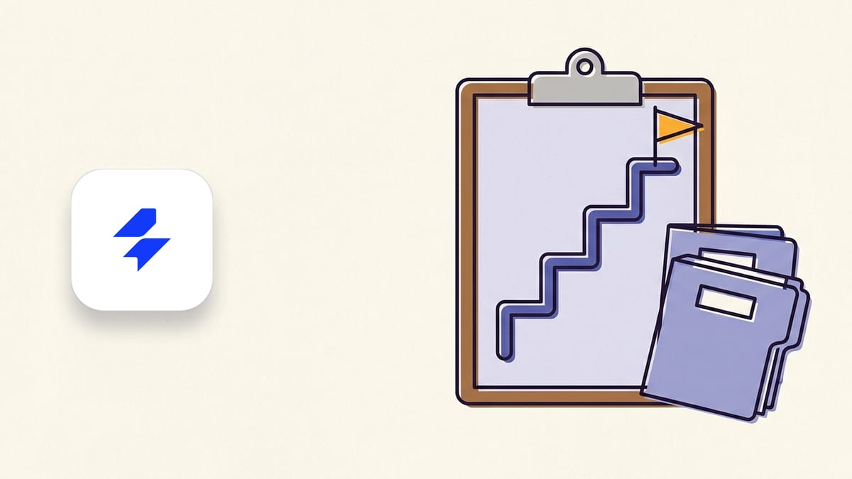 SE Ranking icon beside a flat illustration of a tall indigo line chart on a clipboard climbing upward step by step.